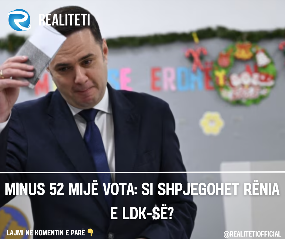 Minus 52 mijë vota  Si shpjegohet rënia e LDK së 