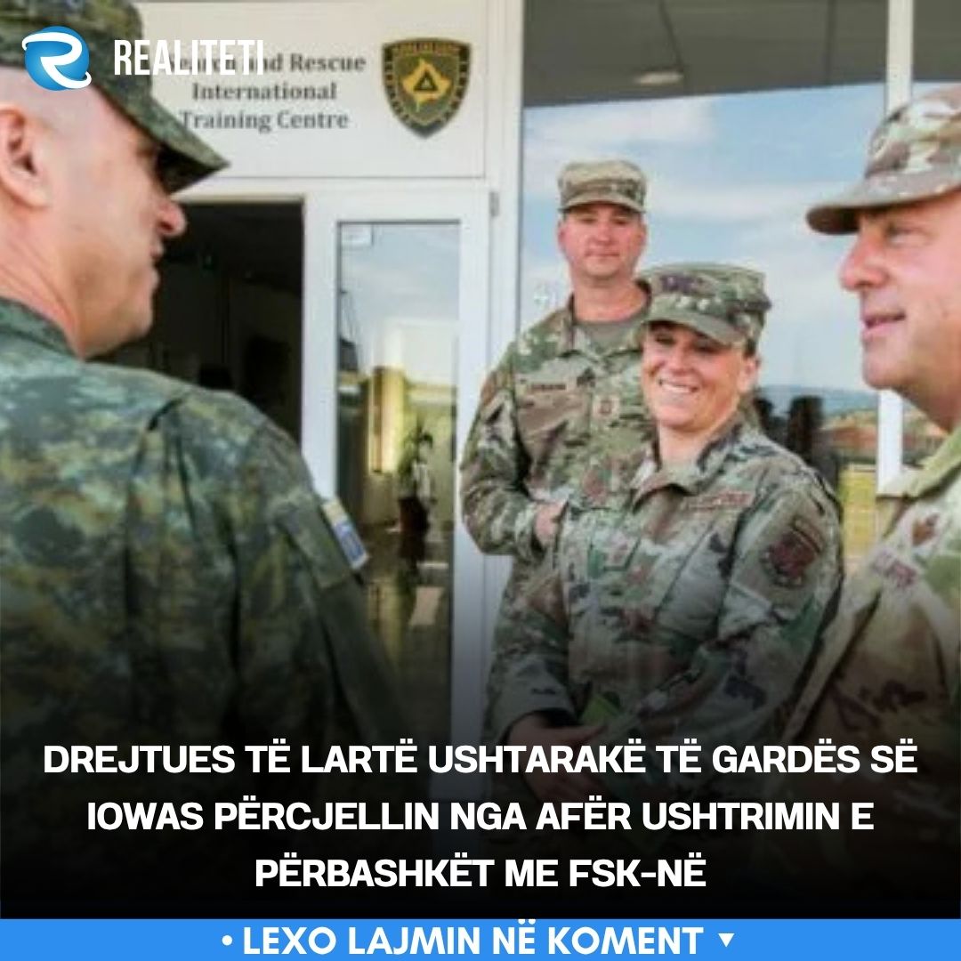 Drejtues të lartë ushtarakë të Gardës së Iowas përcjellin nga afër ushtrimin e përbashkët me FSK në
