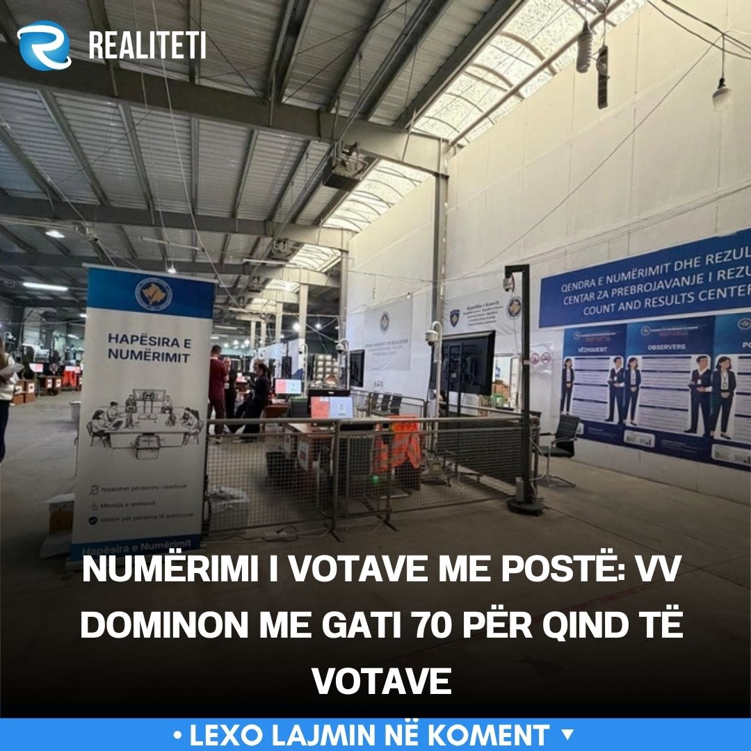 Numërimi i votave me postë  VV dominon me gati 70 për qind të votave