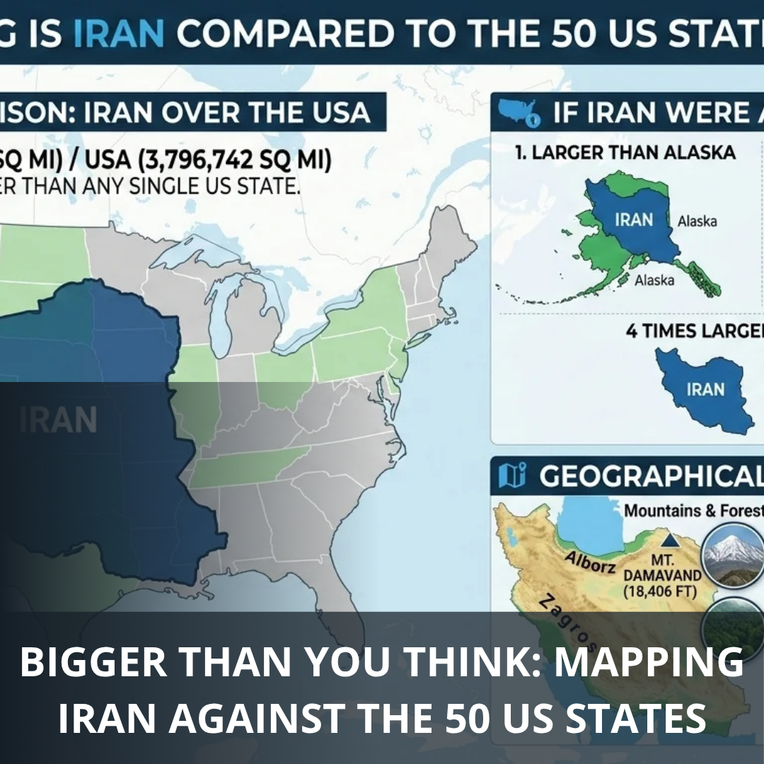 Bigger Than You Think  Mapping Iran Against the 50 US States