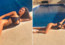 Nicole Scherzinger tërheq vëmendjen me format fizike në bikini pranë pishinës
