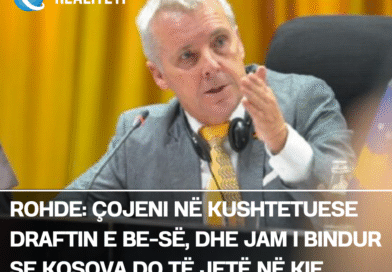 Rohde: Çojeni në Kushtetuese draftin e BE-së, dhe jam i bindur se Kosova do të jetë në KiE