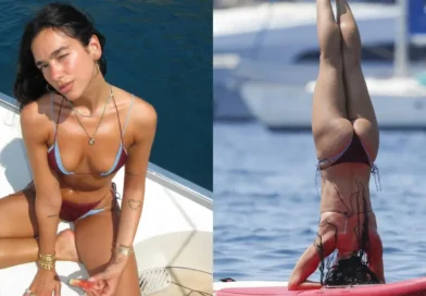 Dua Lipa s’njeh kufij, bën joga në një dërrasë sërfi