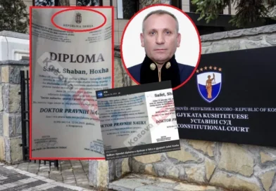 Ekskluzive: gjyqtari i kushtetueses Safet Hoxha dyshohet se është duke u shantazhuar me një diplomë false të lëshuar nga Universiteti i Kragujevcit në Serbi