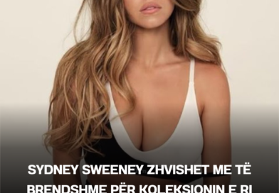 Sydney Sweeney zhvishet me të brendshme për koleksionin e ri provokues të SYRN