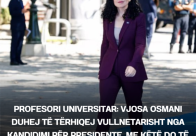 Profesori universitar: Vjosa Osmani duhej të tërhiqej vullnetarisht nga kandidimi për presidente, me këtë do të fitonte…