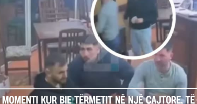 Momenti kur bie tërmetit në një çajtore, të rinjtë ikin me vrap (PAMJE)