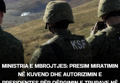 Ministria e Mbrojtjes: Presim miratimin në Kuvend dhe autorizimin e Presidentes për dërgimin e trupave në Gaza