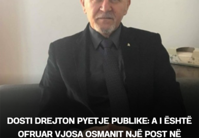 Dosti drejton pyetje publike: A i është ofruar Vjosa Osmanit një post në Shqipëri?