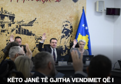 Këto janë të gjitha vendimet që i miratoi sot Qeveria e Kosovës