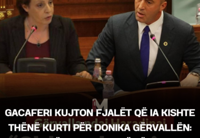 Gacaferi kujton fjalët që ia kishte thënë Kurti për Donika Gërvallën: Sikur të kisha dhjetë të tilla…