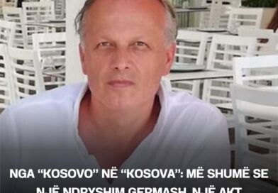 Nga “Kosovo” në “Kosova”: Më shumë se një ndryshim germash, një akt vetëvendosje