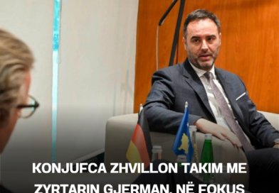 Konjufca zhvillon takim me zyrtarin gjerman, në fokus perspektiva evropiane e Kosovës