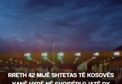 Rreth 42 mijë shtetas të Kosovës kanë hyrë në Shqipëri gjatë dy ditëve të fundjavës