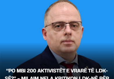 “Po mbi 200 aktivistët e vrarë të LDK-së?” – Milaim Nela kritikon LDK-në për deklaratën ndaj Gjykatës Speciale