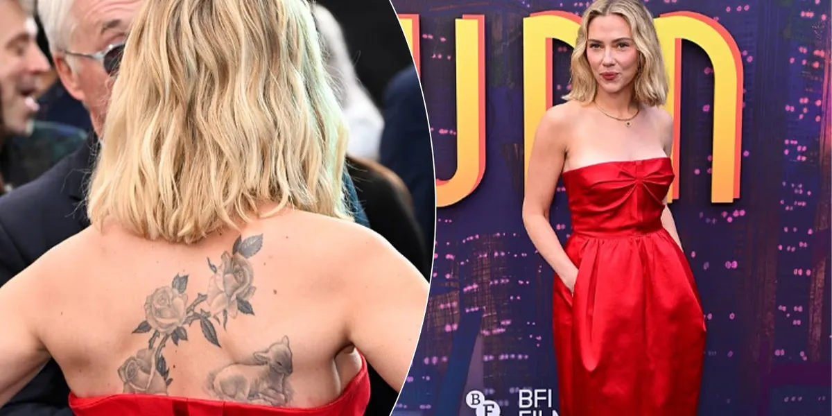 scarlett-johansson-zgjedh-te-kuqen-elegante-dhe-nxjerr-ne-pah-tatuazhet-ne-shpine
