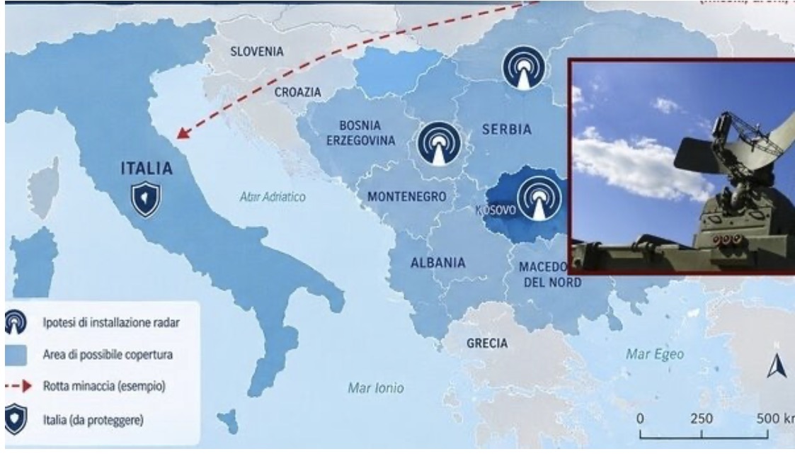Plani italian  Prani në Kosovë edhe pasi KFOR të reduktohet  radarë në Ballkan që gjurmojnë dhe zbulojnë raketa balistike
