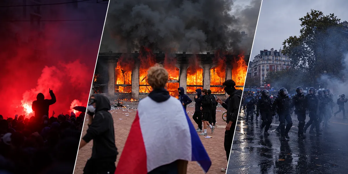  Franca në flakë   protesta masive dhe skena dhune   pamje nga trazirat në vend